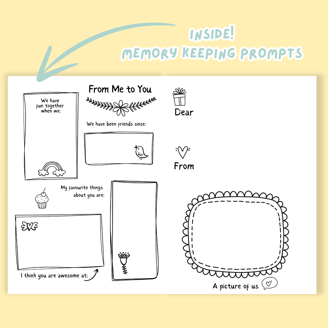 Keepsake Colouring Birthday Cards - Sweet Neighbourhood